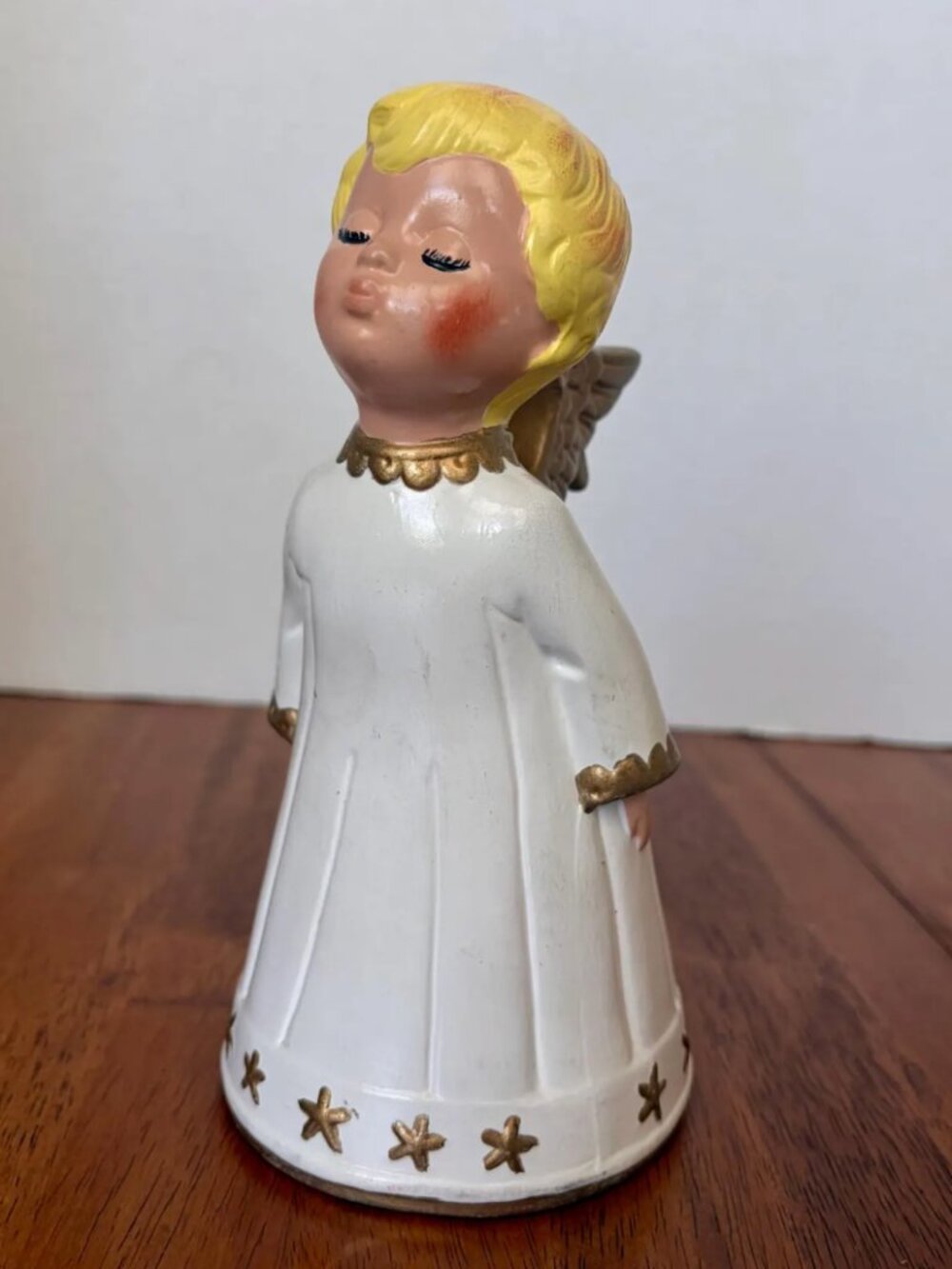 Vintage Mid-Century Japanese Ceramic Kissing Angel Figurine